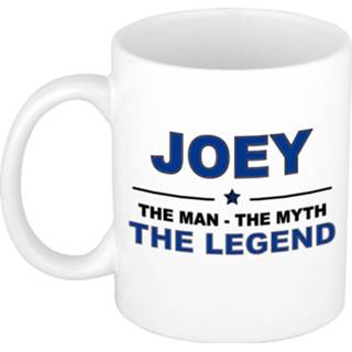 👉 Beker mannen Joey The man, myth legend cadeau koffie mok / thee 300 ml