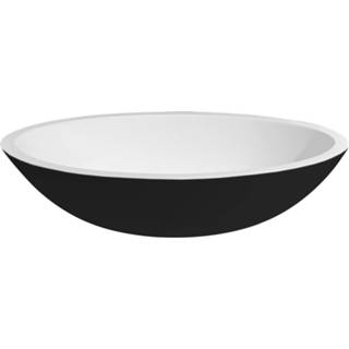 👉 Waskom zwart wit solid surface Just Best Design Epona 52 cm zwart-wit 8719323066045