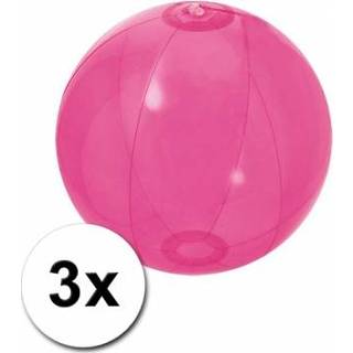 👉 Opblaasbare bal active roze ballen voor op het strand fel 3 stuks