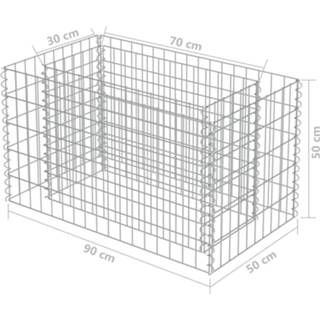 👉 Gabion plantenbak 90x50x50 cm gegalvaniseerd staal