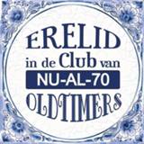 👉 Spreuken tegeltje active blauwe Delfts tegel 70 jaar oldtimers