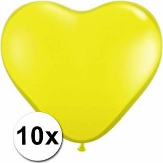 👉 Hartjes ballon geel ballonnen 10 stuks