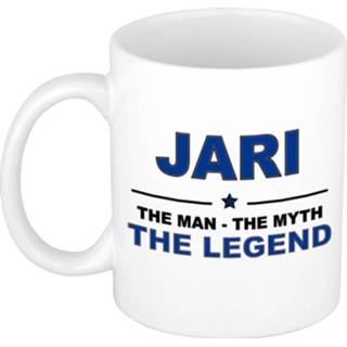 👉 Beker mannen Jari The man, myth legend cadeau koffie mok / thee 300 ml