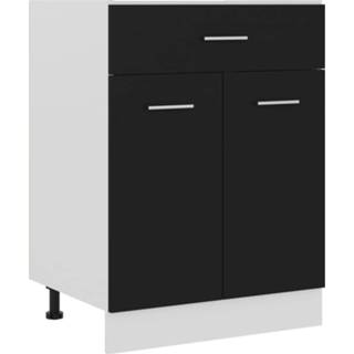 👉 Keuken kast active zwart Keukenkast 60x46x81,5 cm spaanplaat 8720286132166