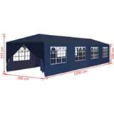 👉 Partytent 3x12 m blauw