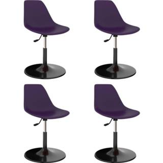 👉 Eetkamerstoel lila PP active Eetkamerstoelen draaibaar 4 st 8720286144275