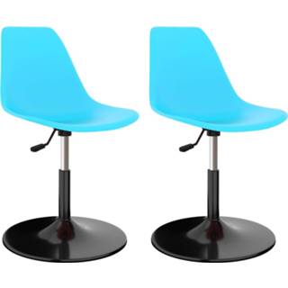 Eetkamerstoel groen PP active Eetkamerstoelen draaibaar 2 st 8720286144305