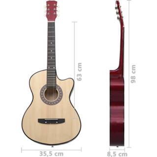 👉 Gitaar active cutaway met 6 snaren western akoestisch 38