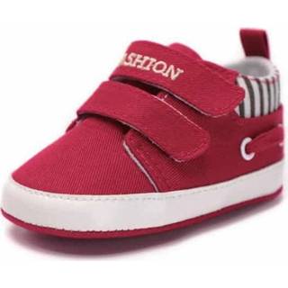 Babyschoenen rood canvas active baby's Baby Zool Zacht Stevig schoeisel Schoenen (rood)