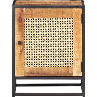 👉 Nachtkastje riet active mannen 40x30x50 cm ruw mangohout en natuurlijk 8720286142356