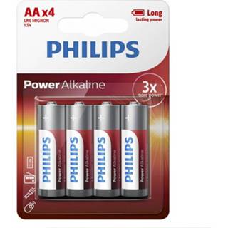 👉 Alkaline batterij active Philips AA Batterijen 4 Stuks 6959033840029