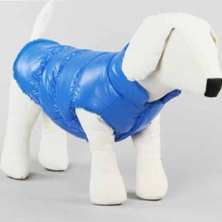 👉 Vest blauw m active Winter Honden Huisdier Kat Gewatteerd Jas Puppy Warme Jassen Kleding, Maat: (Blauw) 6922747790737
