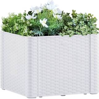 👉 Plantenbak wit active hoog met zelfbewateringssysteem 43x43x33 cm 8720286193822