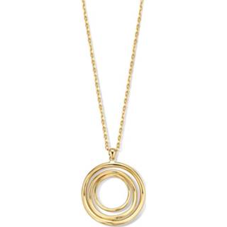👉 Halsketting active Excellent Jewelry Geelgouden Collier met Triple Circle Kopstuk 8785259690524