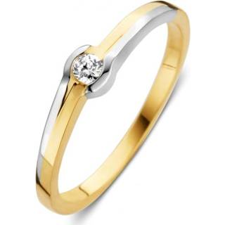👉 Excellent Jewelry Bicolor Ring met Kleurloze Zirkonia