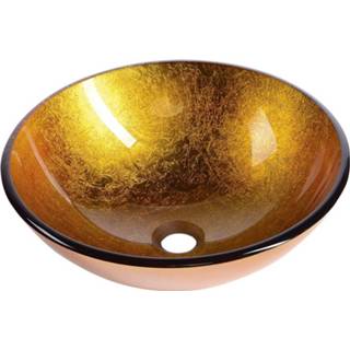 👉 Waskom goud glas rond mendoza Sapho glazen 42cm 7439656378332