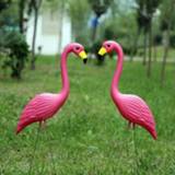 👉 Roze active 2 STKS Simulatie Levendige Flamingo Gazon Tuin Tuinfeestversieringen, Afmetingen: 56 cm x 24 6922235271120