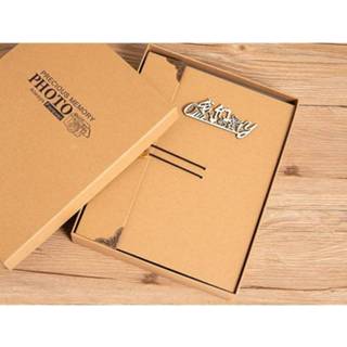 👉 Fotoalbum medium active 2 STKS Retro Persoonlijkheid Hoorn Gesp Diy Handgemaakt Geplakt Stel Fotoalbum, Specificatie: 21x27cm (Ons Verhaal)