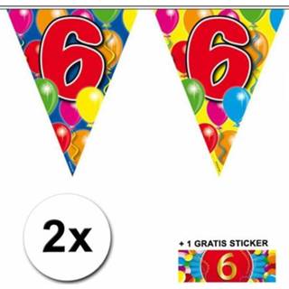 👉 Vlaggenlijn multi kunststof 2 Vlaggenlijnen 7 jaar met gratis sticker
