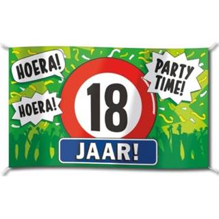 👉 Gevel vlag active Buitenversiering gevelvlag 18 jaar 100 x 150 cm