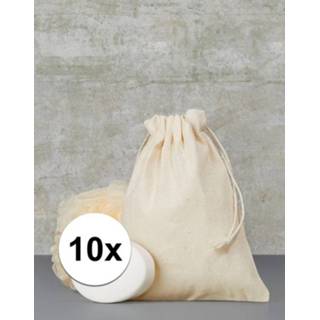 👉 Make up tasje active beige 10 x Voordelige cadeau tasjes 15 20 cm