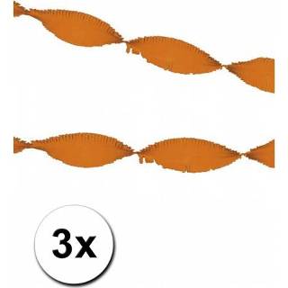 👉 Crepe papier oranje 3 slingers 5 meter