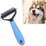 👉 Hondenkam blauw active Pet Comb Beauty Cleaning Supplies Hond Roestvrijstalen hondenkam, afmeting: 18x5cm (blauw) 6922854172471