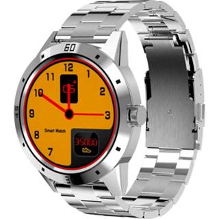👉 Watch zilver active N6 Smart 1,3 inch TFT-scherm MTK2502C Bluetooth4.0, roestvrijstalen horlogeband, ondersteuning voor hartslagmeter&stappenteller&slaapmonitor&sedentaire herinnering (zilver) 6922904728825