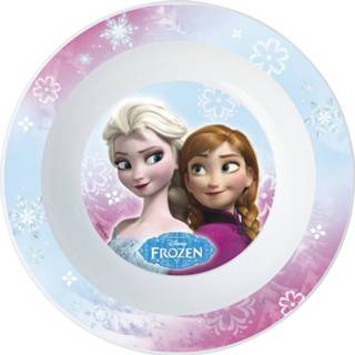 Bord kunststof melamine multikleur peuters kinderen Disney Frozen Thema Diepe Ontbijt Bordjes Van 16 Cm - Peuter/kinder Borden 8718758902454