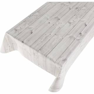 👉 Tafelkleed grijze kunststof grijs Buiten Tafelkleed/tafelzeil Planken 140 X 245 Cm - Rechthoekig Tuintafelkleed Tafeldecoratie 8719538167810