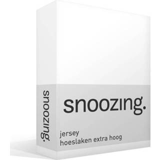 👉 Topper hoeslaken wit katoen jersey Snoozing - 70x200 8719151023890