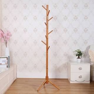 👉 Kapstok bruin houten active haken Creatieve boomvormige massief vloer kledingrek, afmeting: 176x48x48cm (bruin)