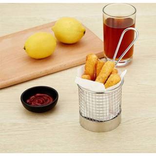 👉 RVS active J13446S Mini Fries Basket Restaurant Snack Broodbord