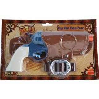 👉 Revolver blauw kunststof multikleur Cowboy + Holster 8718758143611