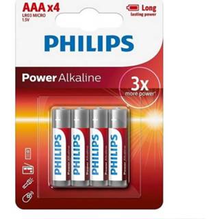 👉 Alkaline batterij active Philips AAA Batterijen 4 Stuks 6959033840012