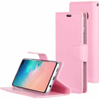 👉 Dagboek roze leer active GOOSPERY SONATA Horizontale leren flip-hoes voor Galaxy S10 +, met houder en kaartsleuven portemonnee (roze)