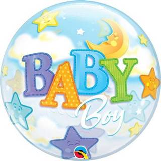 👉 Active baby's jongens Mooie doorzichtige qualatex bubbel ballon baby boyØ56 cm 8713647909798