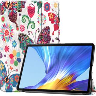 👉 Active Huawei MatePad 10.4 hoes - Tri-Fold Book Case Vlinders 8719793095347