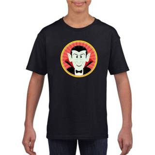 👉 Shirt active kinderen zwart Halloween vampier/Dracula t-shirt
