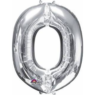 👉 Zilver active Grote letter ballon O 86 cm
