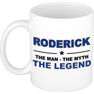 Beker active mannen Roderick The man, myth legend beterschap cadeau mok/beker 300 ml