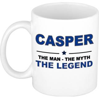 👉 Beker keramiek active mannen Casper The man, myth legend verjaardagscadeau mok / 300 ml