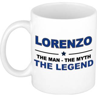 👉 Koffiemok mannen Namen / theebeker Lorenzo The man, myth legend 300 ml