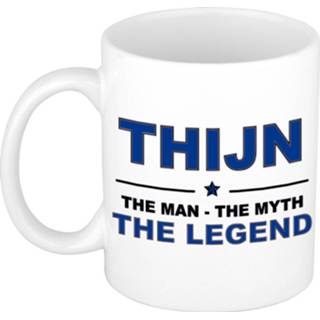 👉 Beker active mannen Thijn The man, myth legend beterschap cadeau mok/beker 300 ml