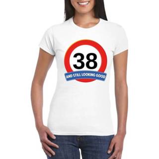 👉 Verkeers bord active vrouwen wit Verkeersbord 25 jaar t-shirt dames