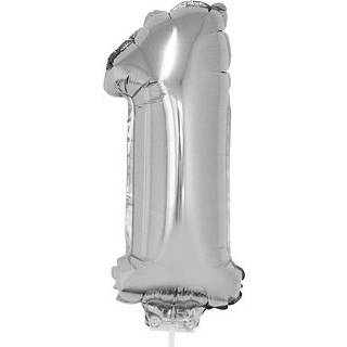 👉 Zilver active Opblaasbare cijfer ballon 1 41 cm