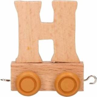 Lettertrein houten kinderen Kinderspeelgoed letter trein H
