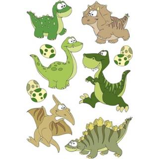 👉 Dino saurus active kinderen 9x Dinosaurussen met wiebeloogjes stickertjes voor