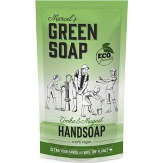 👉 Handzeep donkergroen active Marcel's Green Soap Tonka&Muguet Navul Stazak 500 ml 8719325558876