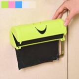 Active Smile Face Kitchen Hanging Style Non-trace Sticky Trash Bag Storage Box, Random Color Delivery, Size: 18.6x7x6.3cm 6922036516222